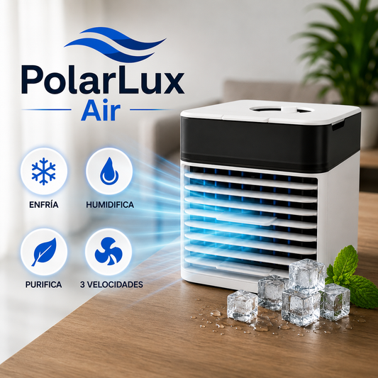 PolarLux Air/ Climatizador Portátil Evaporativo - Refresca en Segundos