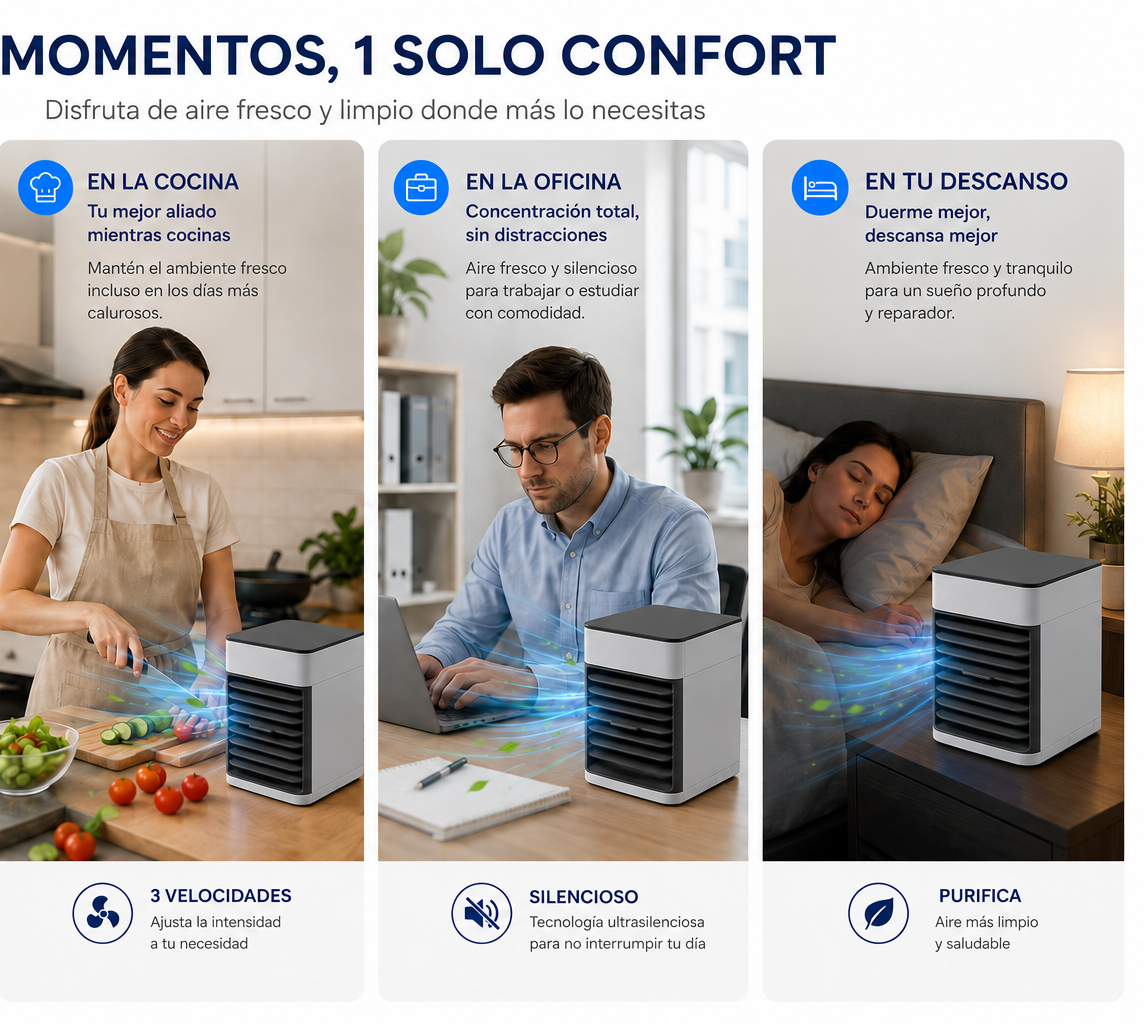 PolarLux Air Potencia de enfriamiento que se nota desde el primer segundo