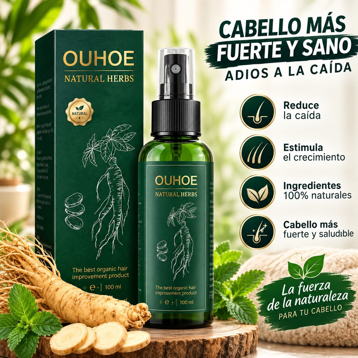 Esencia de Raiz Reduce La Caida en 7 Dias